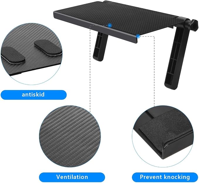 AHIER 13 Inch Cable Box Shelf for Wall Mounted TV, TV Top Shelf Mount on Desktop Computer Monitor to Hold Cable Boxes, Media Boxes, Game Console Black