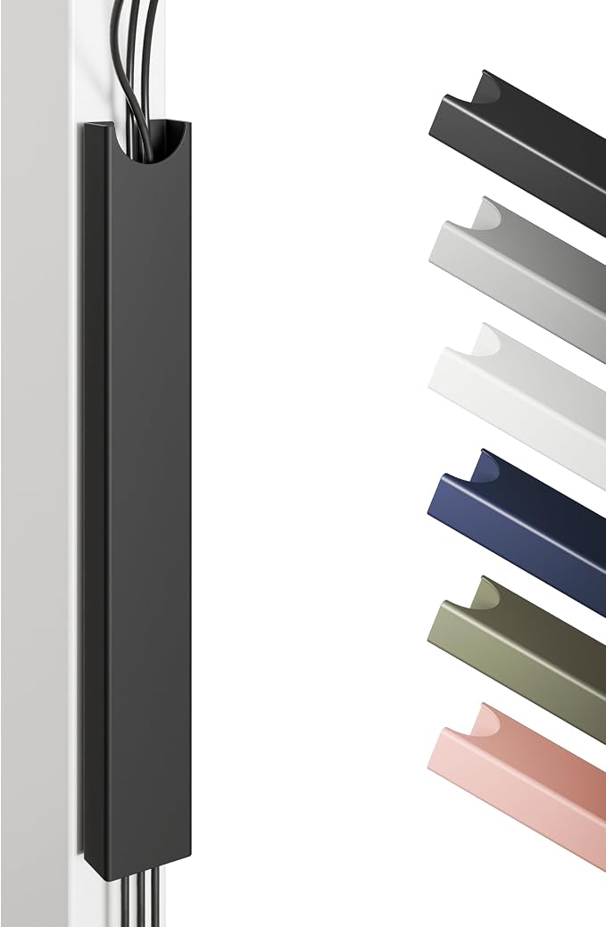 Desktronic Magnetic Cable Management Tray — No Drill Under Desk Cord Organizer, Holds 10 Cables, Reinforced Steel Cable Holder for Home Office, Gaming Setup & Sit-Stand Desks