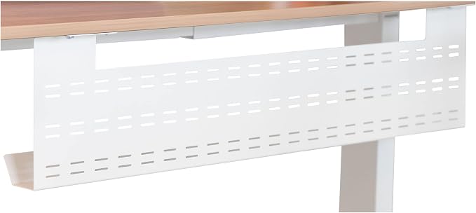 Stand Up Desk Store Under Desk Cable Management Tray Horizontal Computer Cord Raceway and Modesty Panel (White, 39")