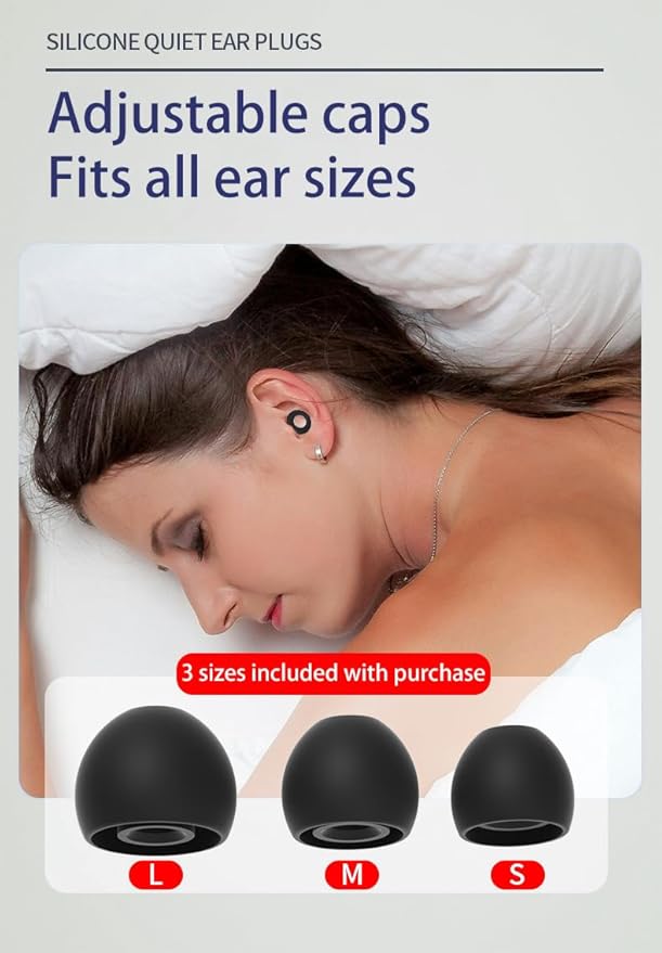 6 Pairs Soft Silicone Earplugs Reusable Noise-Reducing for Concerts, Sleep, Focus, Travel, Adjustable Size 28dB (SNR) Noise Reduction White