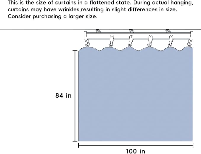 MaKefeile Room Divider Curtains with Flexible Ceiling Curtain Tracks Set,100% Blackout Floor to Ceiling Curtains Patio Sliding Door Curtains (Black Drape & Black Rail W 8.3 × H 7 FT)
