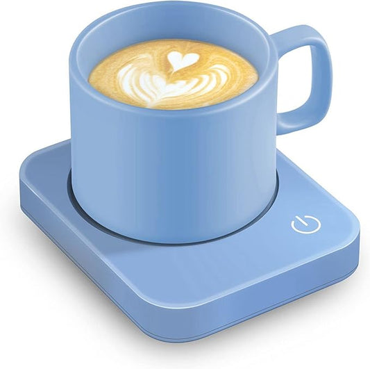 VOBAGA Coffee Mug Warmer for Desk with Auto Shut Off & 3-Temp Settings, Coffee Cup Warmer with Smart Safety Alert Home Office Accessory, Perfect for Coffee, Tea, Milk (No Mug)