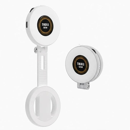 Selfie Light, Phone Light with 3 Lighting Mode, Portable Phone Ring Light for Makeup, Tiktok, Live Stream, Rechargeable Clip Video Light for iPad/Camera/Laptop (White)