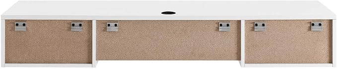 Modway Render Mid-Century Modern, Wall Mount Office Desk, White