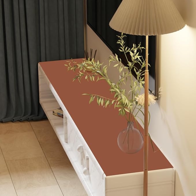 Large Desk Mat - 18x72 Inch Waterproof Easy to Clean Can Conceal Flaws Protector The Table Top from Scratches Used for Coffee Table Office Table Dresser(Brown+Gray 18x72)