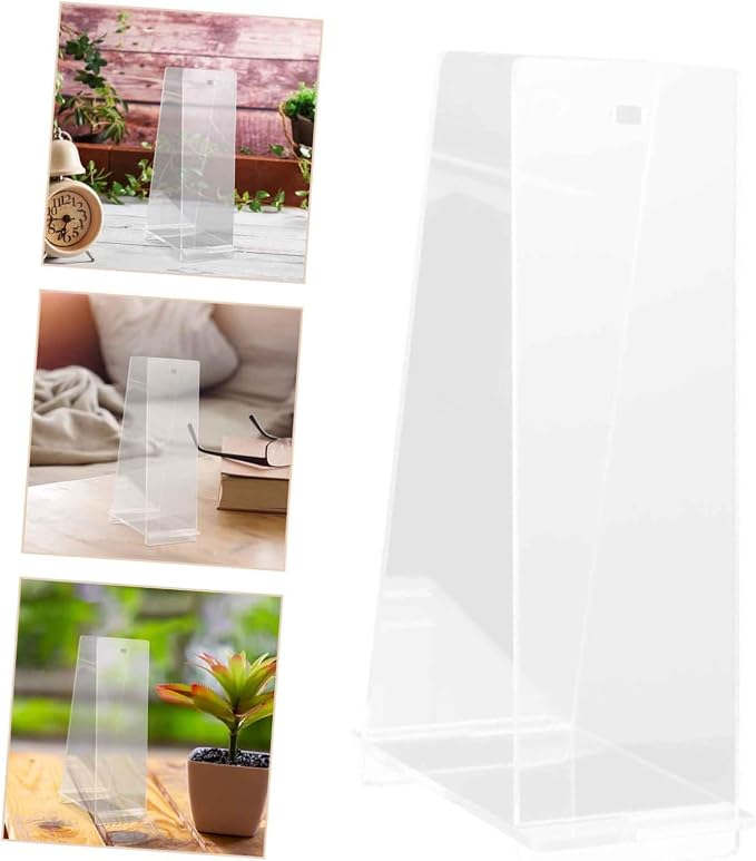 Gadpiparty Transparent Acrylic Calendar Stand Minimalist Tabletop Display Rack for Desk Stylish Modern Design Holder for Flip Calendar Supplies and Office Decor