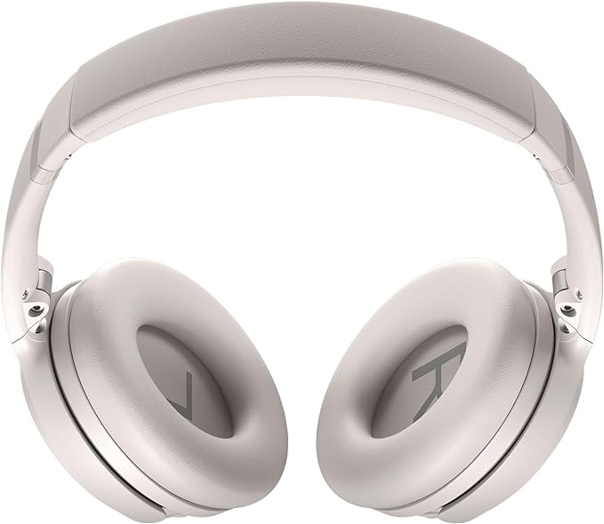 Bose QuietComfort Wireless Noise Cancelling Headphones, Bluetooth Over Ear Headphones with Up to 24 Hours of Battery Life, White Smoke (Renewed)