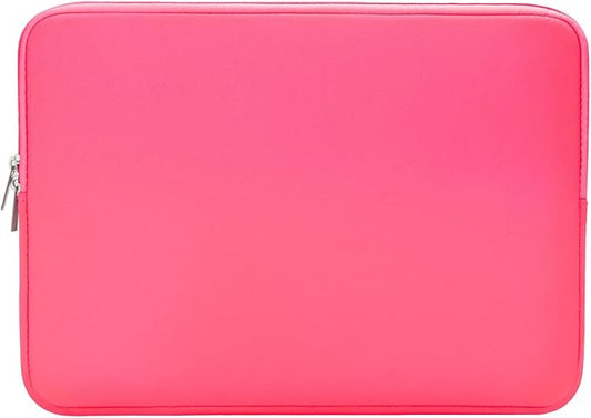 RAINYEAR 13 Inch Laptop Sleeve Compatible with 13.3" MacBook Air/Pro M1 M2 M3 M4 M5 A3449 A3240 A3113 A2681 A2338 Carrying Computer Bag Protective Cover Case(Bright Pink)