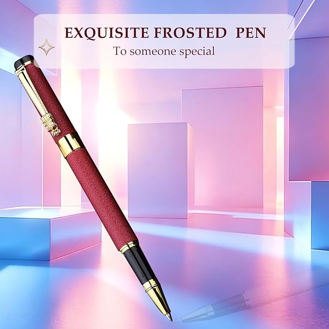 Luxury Pen,Best Luxury Ball Pen Gift Set for Women,Black Ink Fancy Pen Refillable for Executive Office,Professional,pretty pens,cool pens,Nice cute Designer Pen (Red)