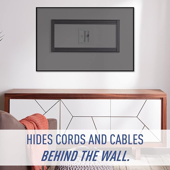 Legrand - OnQ in Wall Cable Management Kit with USB, TV Outlet Wall Kit Hides Cords, in Wall TV Power Kit Works with All Plugs, Recessed TV Outlet, White, HT21USBWHV1 (Hardwired)