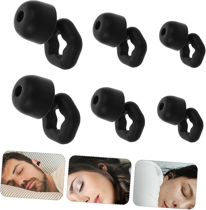 3 Pairs Soft Silicone Noise Reduction Sleeping Comfortable Fit Sound Blocking for Travel Concerts Focus Portable Reusable Noise Cancelling