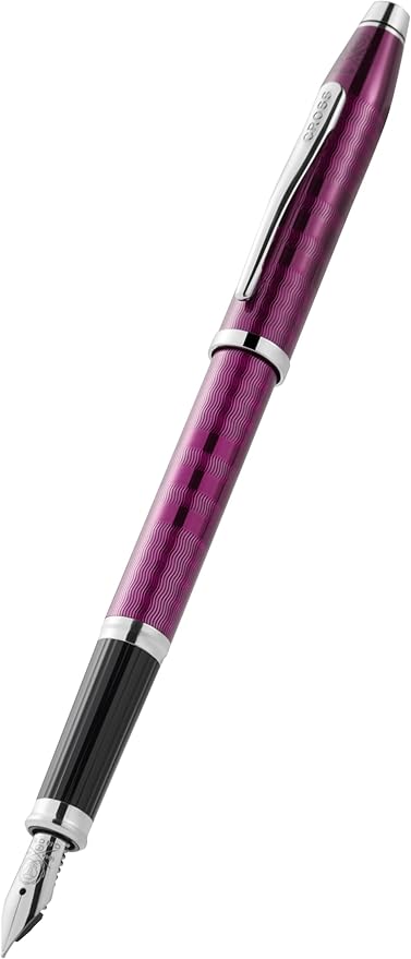 Cross Century II Midnight Plum Fine Nib Fountain Pen - Professional Pen for Everyday Use - Smooth Writing - Comfortable Grip - Black Ink - Durable Construction - Includes Gift Box