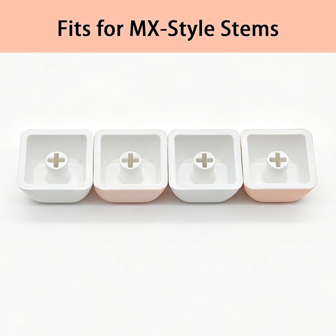 Artisan Keycaps, 4 Keys Cute Cat Custom Cover Caps for MX Mechanical Keyboard, Resin Handmade 1U Replacement for Esc Del Arrow Keys (Pink Cat Set)