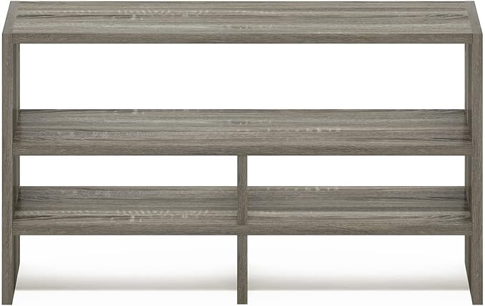 Furinno Hermite Desk Top Organizing Shelf Bookcase, French Oak | Desktop Office Organization Racks with Open Shelves, Desk Top Display Book Shelf, for Paper, Office Supplies, Magazine