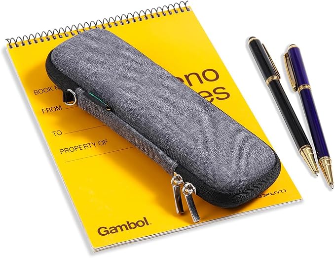 Small Pencil Case Holder for Pencils,Hard Pen Case for Executive Fountain Pens,Ballpoint Pens-Grey