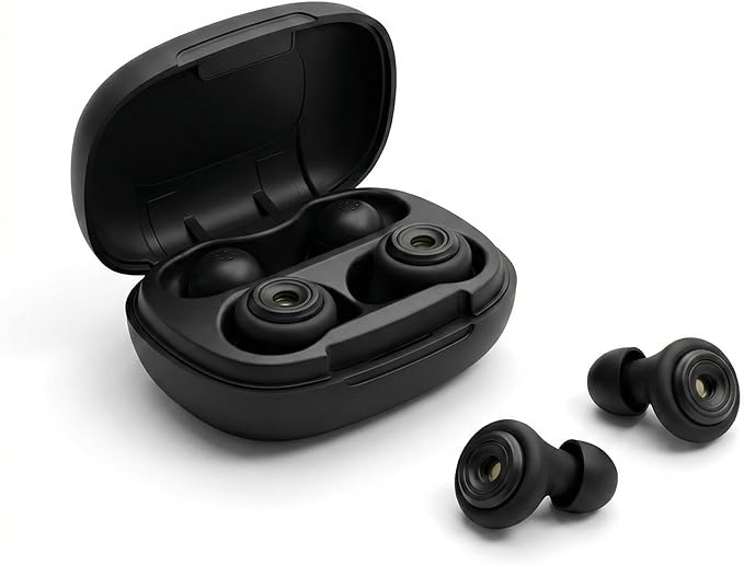 50dB Noise Cancelling Ear Plugs for Sleeping - Reusable High-Fidelity Earplugs for Snoring, Concerts, Travel, Side Sleepers, Silicone Ear Plugs with 10 Comfort Tips
