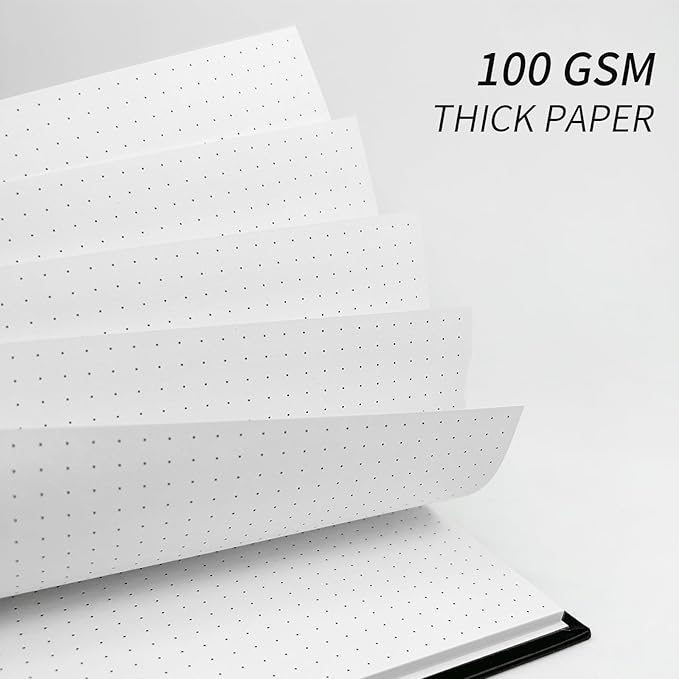 Bullet Dotted Spiral Notebook 8.5" x 11" A4 Large Dot Grid Journal, 100 GSM Thick Dot Paper,160 Pages Journaling Notebooks for Writing Drawing Women Men Work School Supplies