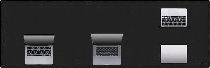 Cacoy Leather Desk Mat, 70.8"x24" Extended Mega Size Professional Computer Desk Pad for Full Desk, Super Large XXXL Desktop Cover Protector for Home and Office, Waterproof Leather Desk Blotter (Black)