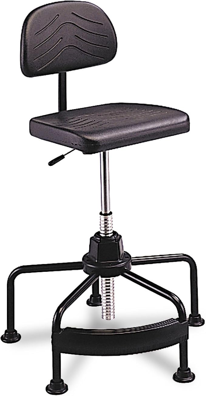 Safco Master High-Back Economy Industrial Workbench Swivel Task Chair, Black (5117)