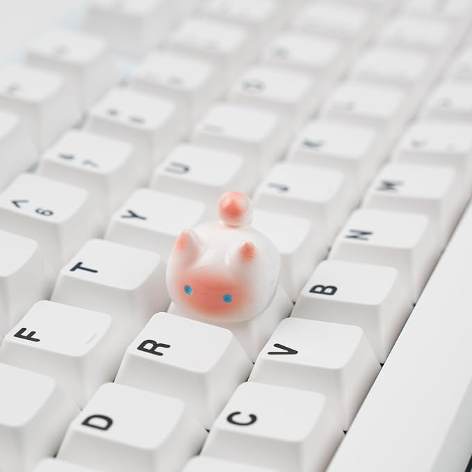 Artisan Cat Keycap, Resin Keycap 1U Size, Openable Design, MX Switch Compatible for Mechanical Gaming Keyboards