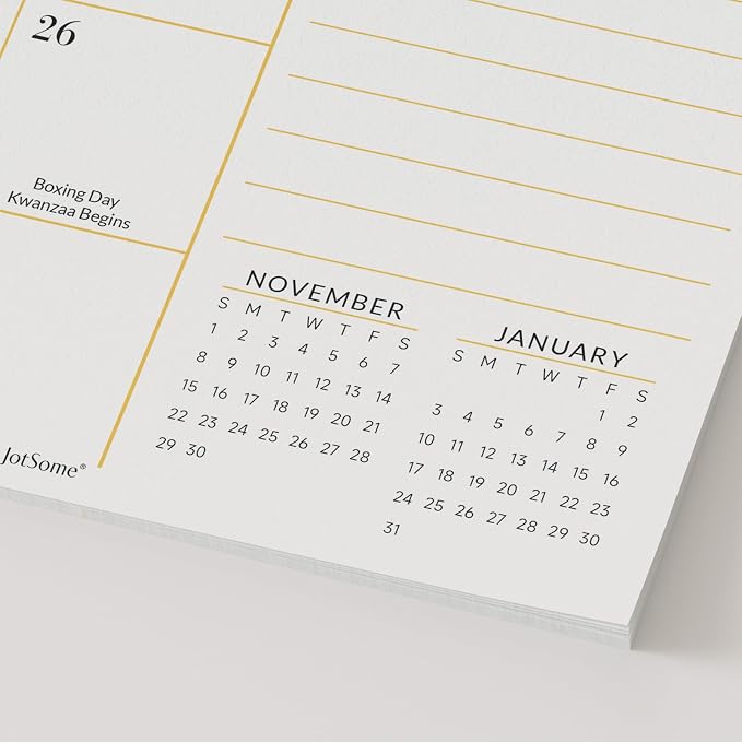 Jotsome Desk Calendar 2026-2027 with Desktop Mat, Desk Pad Calendar From July 2026 to December 2027 17x12 inch, Desk Blotter Calendar for Home Office and School, Easy Organizing (Apricot, 17" x 12")