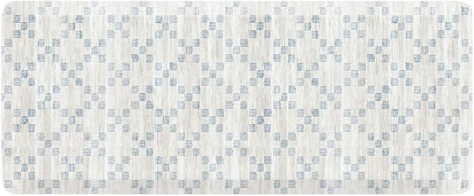 House of Noa Nama Standing Mat – Anti-Fatigue Cushioned Kitchen Mats for Floor | Ergonomic Bounce-Back Foam Kitchen Mats | Anti-Fatigue Mats for Kitchen & Standing | Sloan Peri Blue | 22" x 54"