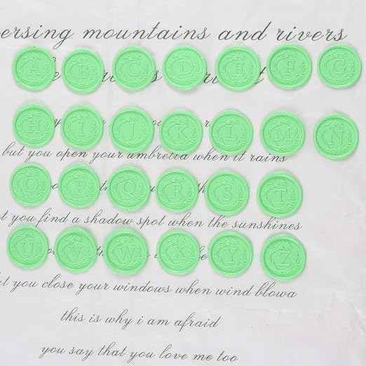 Elegant Initial O Wax Seal Kit,2pcs Exquisite Brass Stamp Heads with Eucalyptus & Flower Designs Ideal for Wedding Invitations Gift Wraps Envelopes and Christmas Cards (Alphabet O Kit)