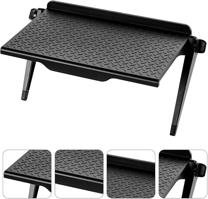 Multifunctional Desktop Storage Rack and Computer Screen Elevated Shelf, Plastic Monitor Stand with Tv Top Shelf for Home Office Organization and Workspace Accessories