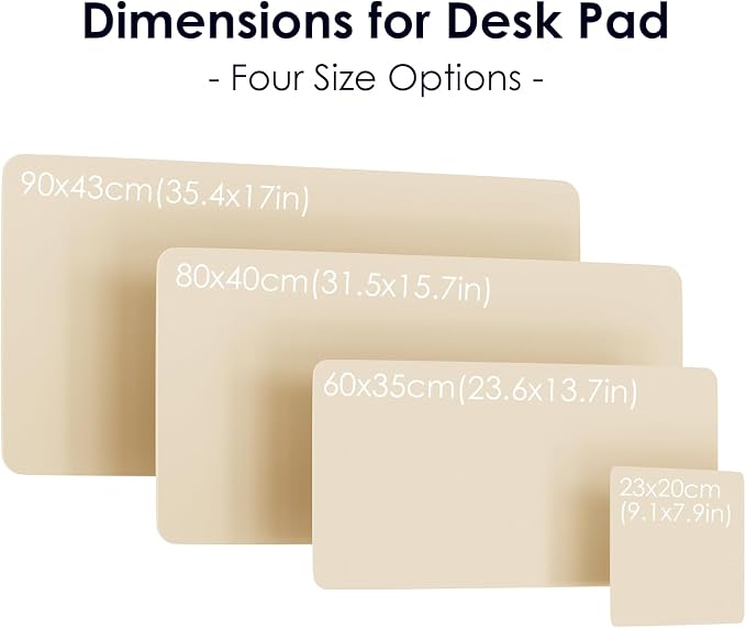 Leather Desk Pad Protector, Waterproof Mouse Pad, PU Desk Mat, Office Desk Cover, Desk Writing Mat for Office/Home/Work/Cubicle (Eggshell) 9x8 in