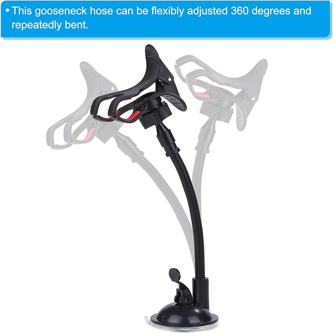 PATIKIL 8" Microphone Gooseneck, 5/8"-27 Thread Metal Universal Hose Flexible Arm Gooseneck Tube Extension for Multifunction DIY, Black