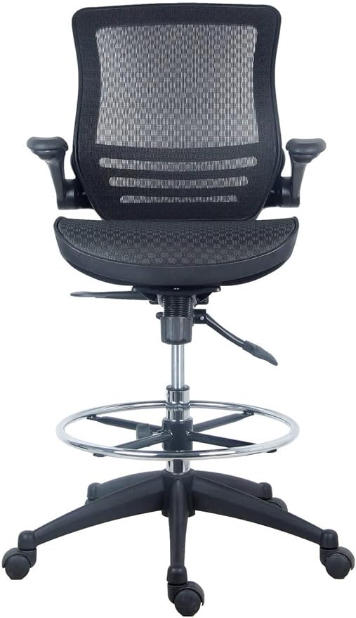 Harwick Evolve All Mesh Heavy Duty Drafting Chair, Dark Knight Edition