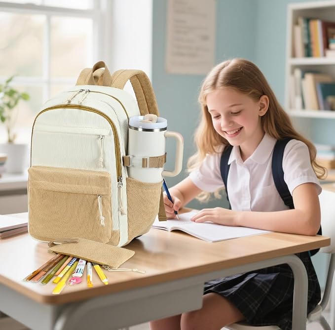 Bluboon School Backpack Set Girls Womens Laptop Bookbag Casual Daypack Fits 15 inch Laptop with Lunch Tote Bag and Pencil Bag