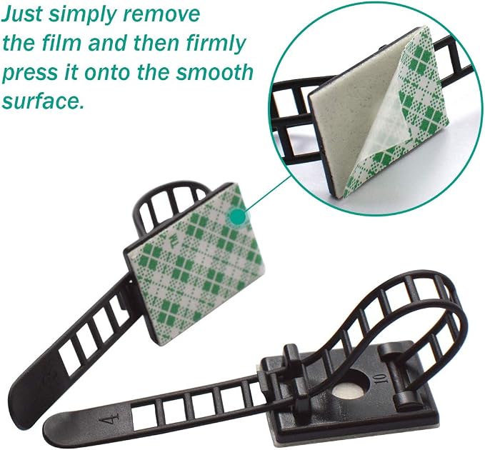 200 Pieces Cable Management Desk Wire Organizer Cable Ties Zip Ties Adhesive Cord Clips Cord Keeper Desk Wire Management | Project-size 200-pack for workshops, offices, and equipment areas that need repeatable cable routing and organization.