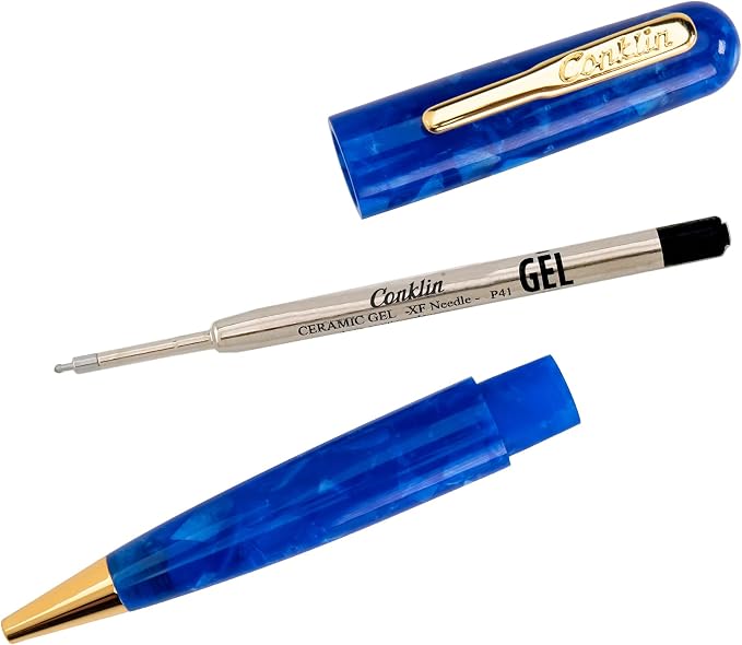 Conklin All American Gel Pen Lapis Blue | Luxury Gel Pen with Refillable Ink | Elegant Design, Smooth Writing, Premium Quality