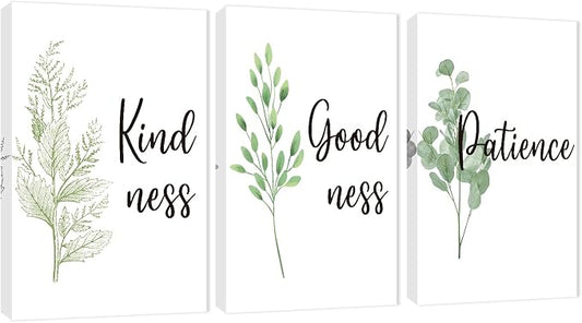 Office Wall Art - 3 Panel Motivational Canvas Art, Inspirational Quotes for Home Office, Entrepreneur Words Poster Frame, 20'x30'x3Pcs