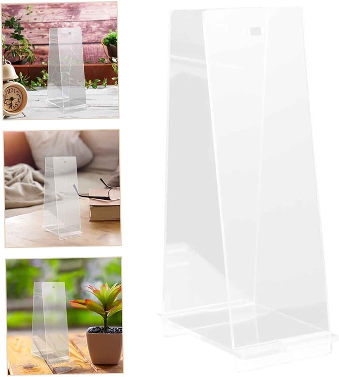 Acrylic Calendar Stand for Desk Transparent Flip Calendar Holder Rack Compact Desktop Organizer Stylish Display for Home Office Use Functional