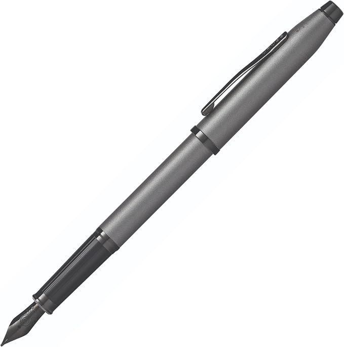 Cross Century II Gunmetal Gray Medium Nib Fountain Pen - Professional Pen for Everyday Use - Smooth Writing - Comfortable Grip - Black Ink - Durable Construction - Includes Gift Box