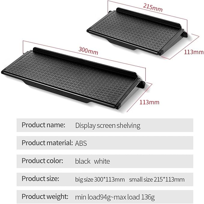 Adjustable TV Screen Top Shelf Display Shelf Computer Monitor Riser Desktop Stand TV Rack TV Top Monitors Simple Bracket(ZWJ-H-1)