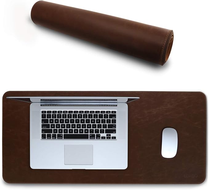 Londo Leather Extended Mouse Pad – Large Desk Mat for Office & Gaming, Smooth Writing Surface, Non-Slip Base, Durable & Stylish Workspace Accessory
