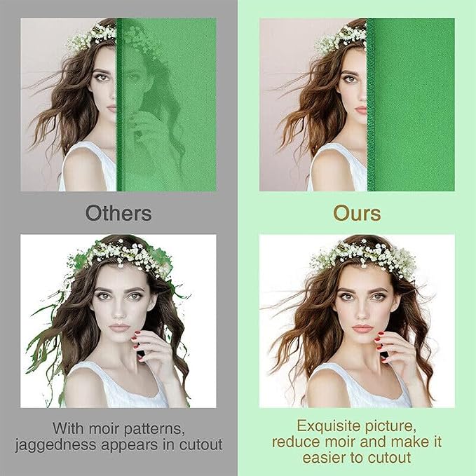Green Screen Backdrop 6.5 x 10 Ft, Greenscreen Background Green Photo Backdrop Curtain Thick Polyester Fabric Photography Green Sheet for Streaming Photoshoot Video Party Decor