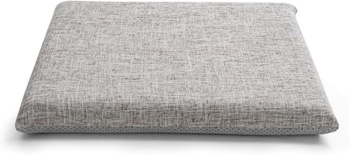 Lifup Chair Cushion Memory Foam Pads, Square Non-Slip Dining Chair Cushions with Ties for Home Office Restaurant Chair Patio Chairs Grey 15 x 14 Inch