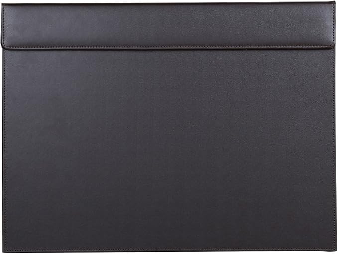 KINGFOM 18''x14'' Large Rectangle A3 Desk Writing & Drawing Desk Pad &Board Table Protector Mat with Paper Clip on Top Brown
