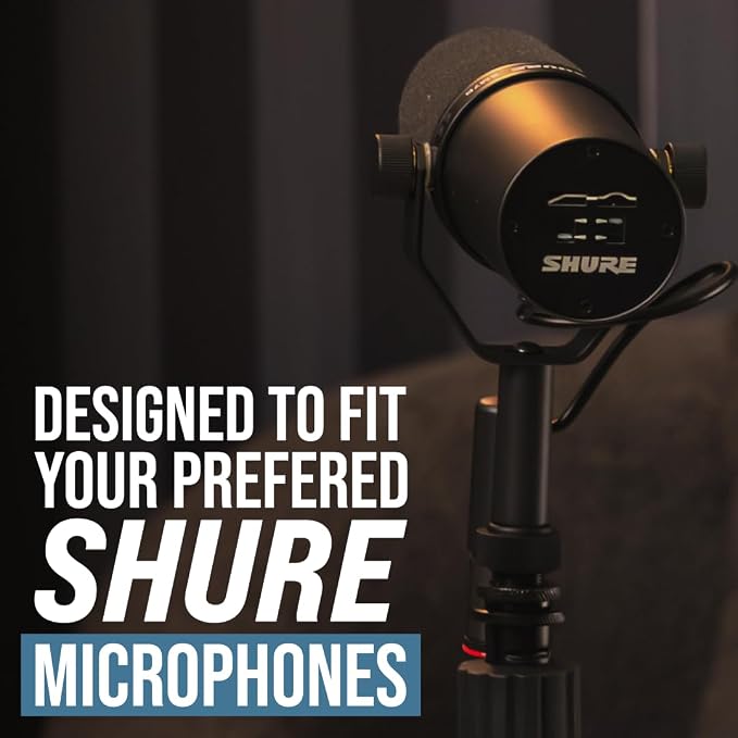 Shure by Gator Round Base Desktop Mic Stand with Standard Height-Adjustable Twist Clutch and 6" Base; (SH-DESKTOP1)