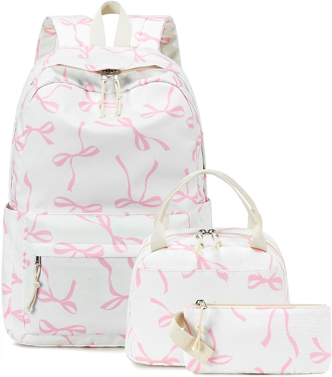 Bluboon Teens Backpack Set Girls School Backpack Lunch Box Pencil Bags Student Bookbags 3 in 1