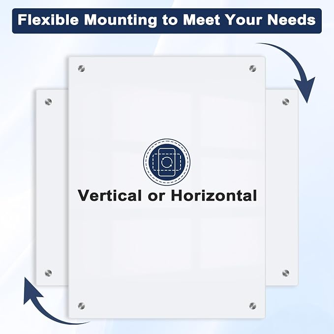 Magnetic Glass Whiteboard, 36" x 24", Frameless Wall Mount, Ultra White | Glass Dry Erase Board for Wall, Includes 1 Marker Tray and 6 Magnets, White Board for Office, Home, Classroom