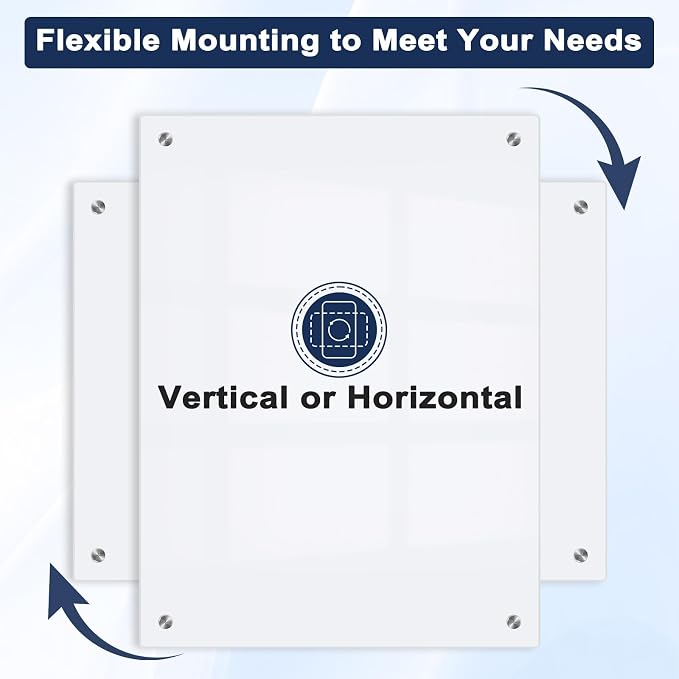 Magnetic Glass Whiteboard, 4' x 3', Frameless Wall Mount, Ultra White | 48" x 36", Large Glass Dry Erase Board for Wall, Includes 1 Marker Tray, 6 Magnets, White Board for Office, Home, Classroom