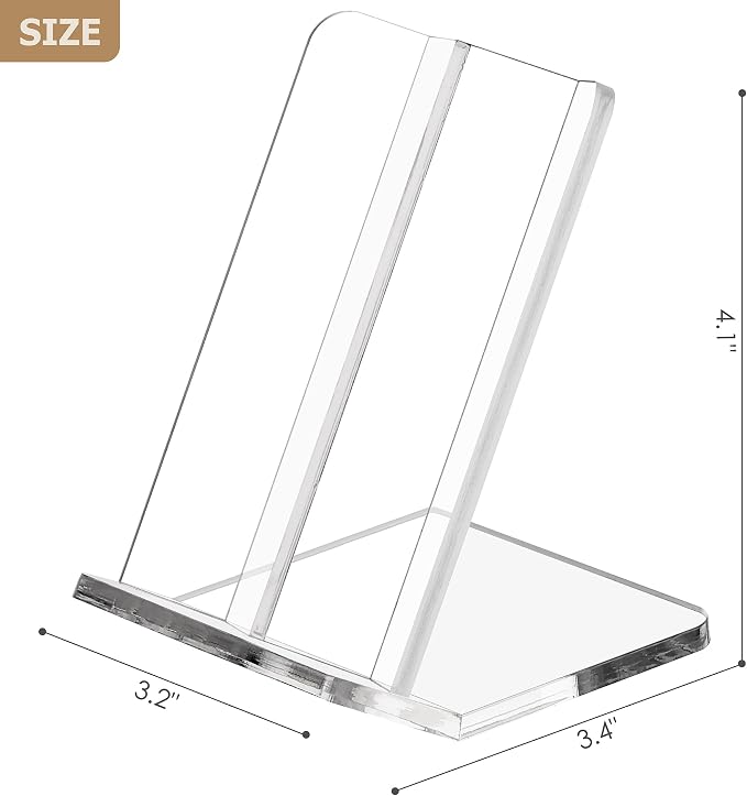 SANRUI Acrylic Pen Display Stand Holder, Clear Fountain Pen Pencil Makeup Brush Rack, Ballpoint Pen Showcase, Paintbrush Drying Organizer Desk for Home School Office or Store Use, Holds 2 Pens