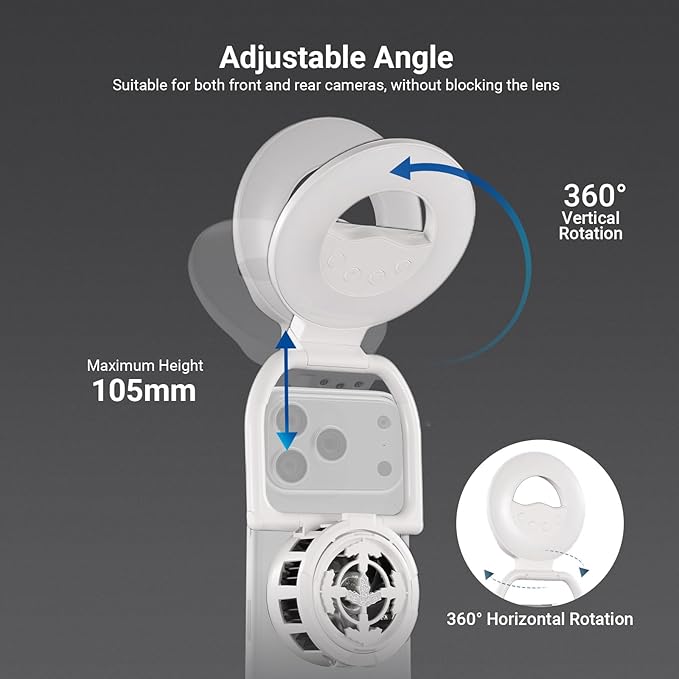NEEWER Entry Level Version N36 Magnetic Selfie Ring Light & Phone Cooler Compatible with MagSafe iPhone, 4W Bi Color Foldable Small Plastic LED Fill Lighting 800mAh/CRI80+ for Video Recording Makeup