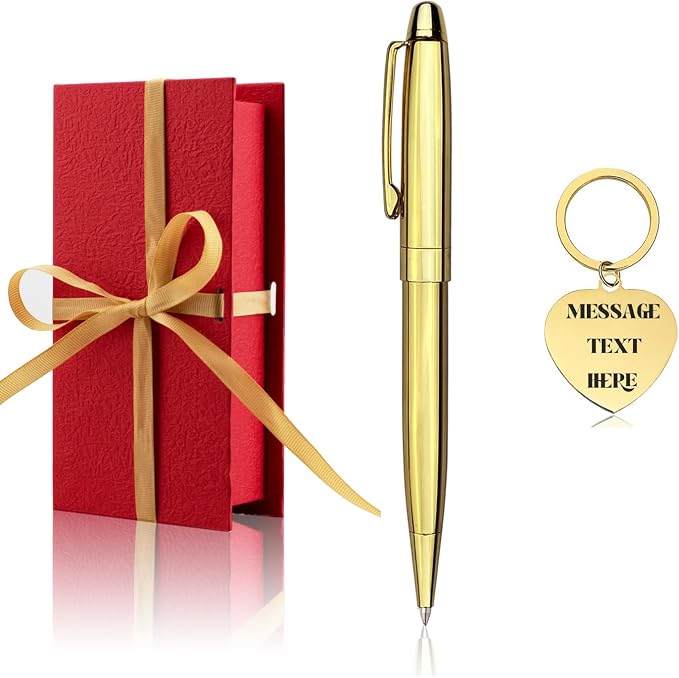 Yastar Personalized Ballpoint Pen a Custom Keychain Luxury Writing Set-Stainless Steel Fancy pens Custom with Your Name or Message, Nice Gift for Friends/Teacher/Manager/Lawyer/Professor
