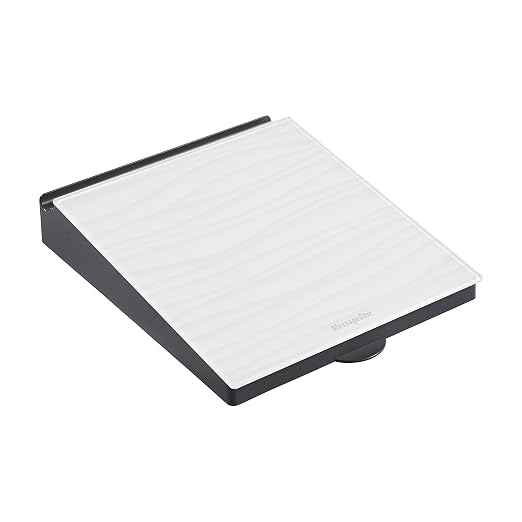 ECR4Kids MessageStor Dry-Erase Glass Board Memo Station, Desk Organizer, Waves